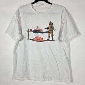 FTP Spit Roast Mens Large Short Sleeve White T Shirt